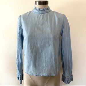 Zara Trafaluc Denim Top